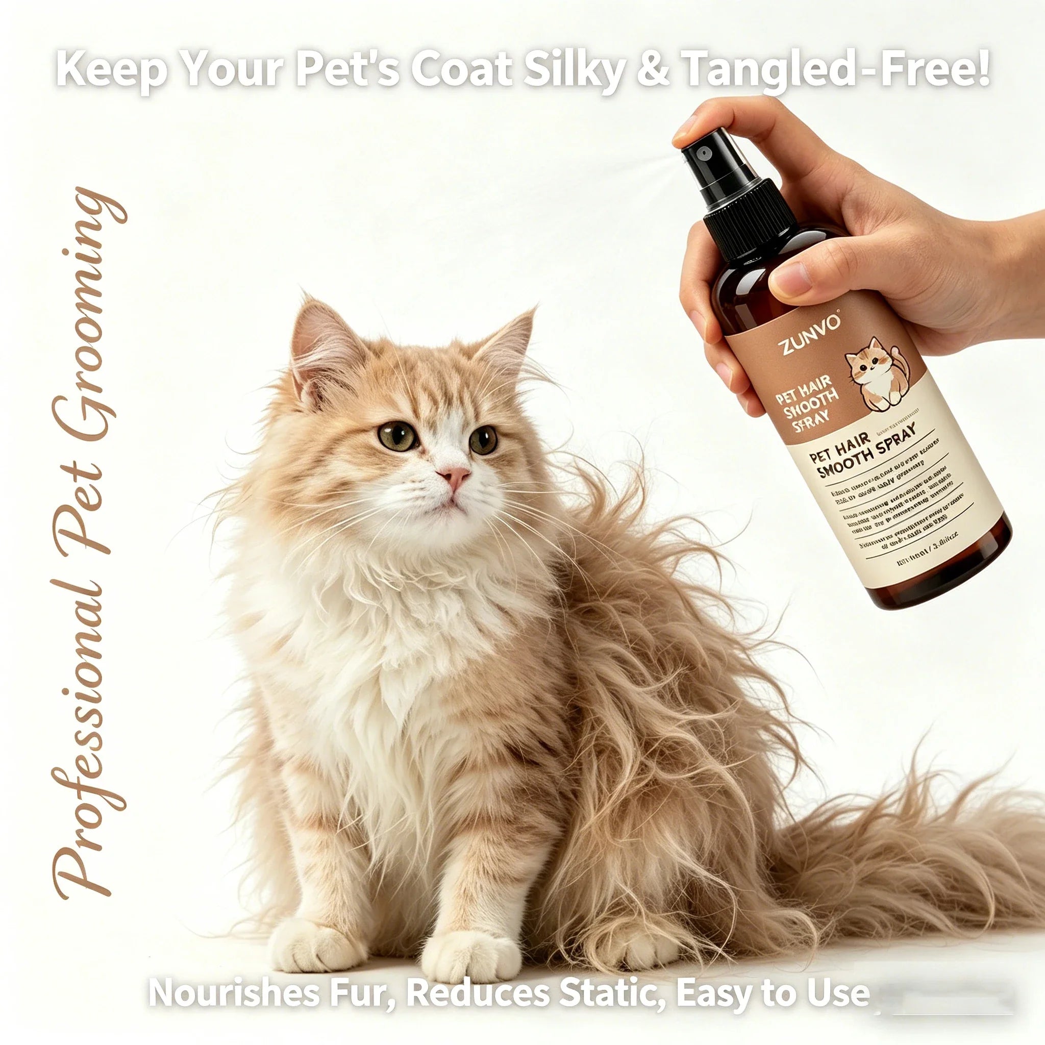 No-Rinse Dry Shampoo For Dogs & Cats, Water-Free Formula For Convenient Pet Cleaning